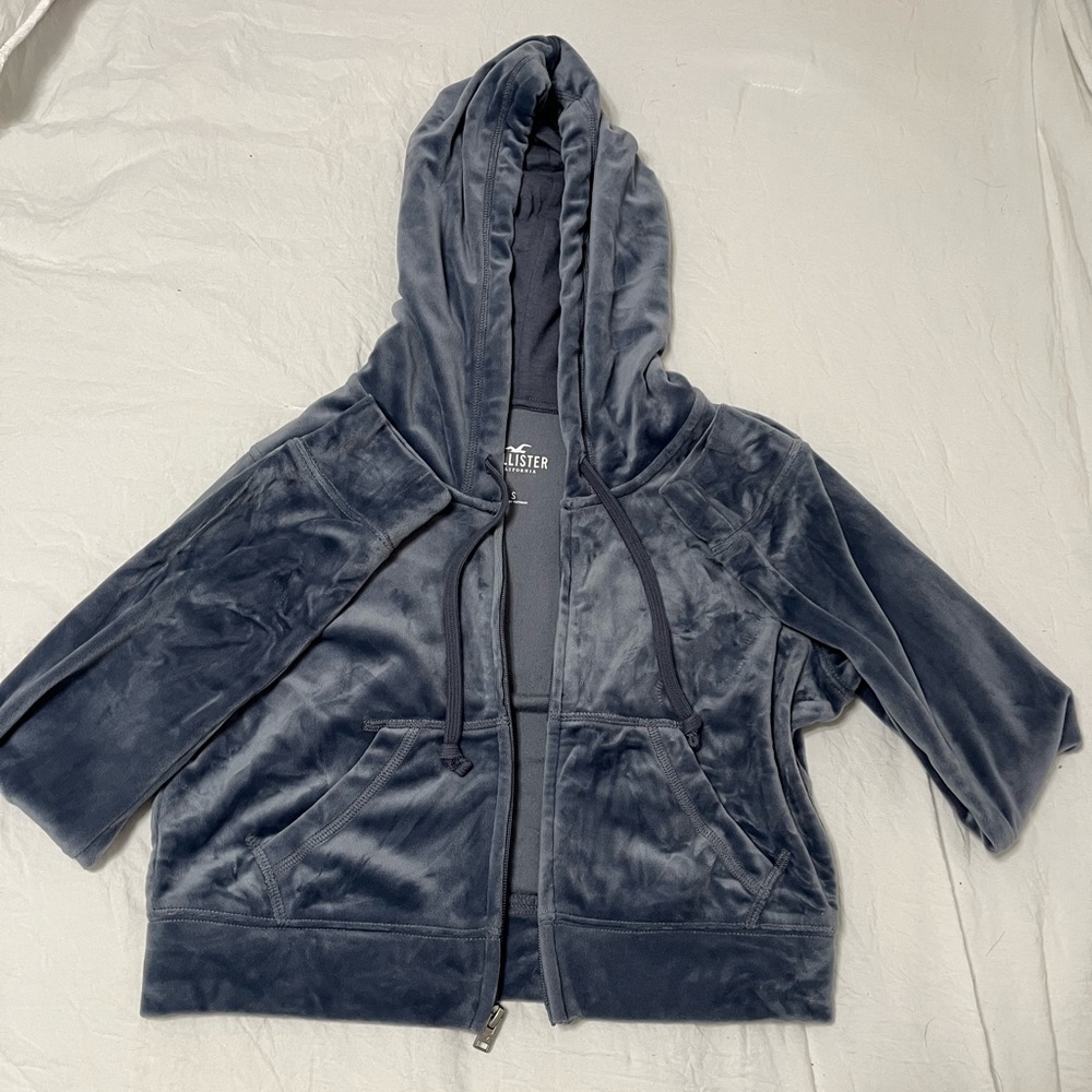 velvet blue, 2 piece set, hollister, size xs/s